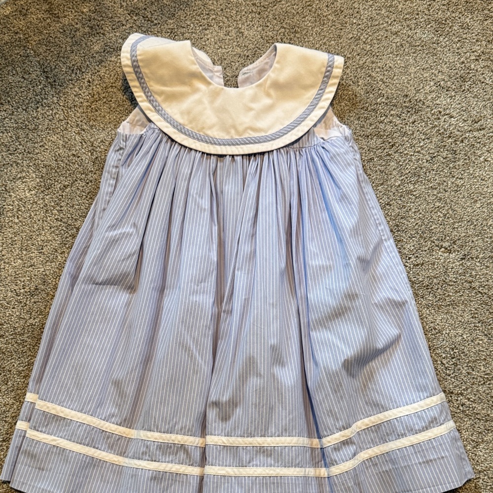 Anavini hand smocked sailor dress